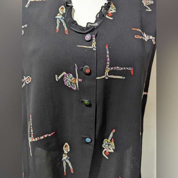 Super artsy unusual vintage top - Picture 4 of 7